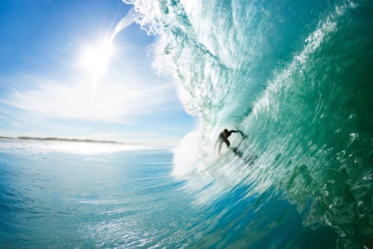 man surfing in a wave